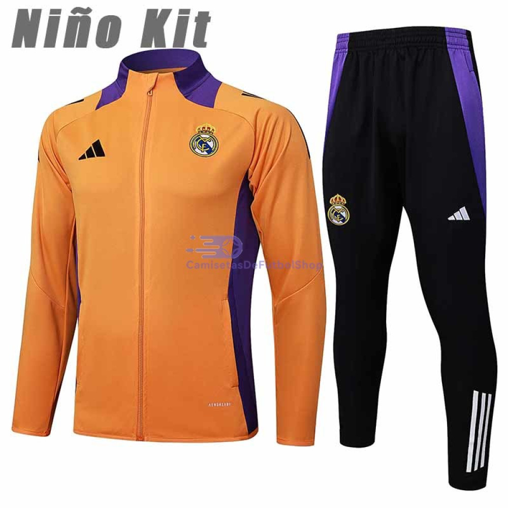 Chandal Real Madrid Naranja 2024/2025 Niño