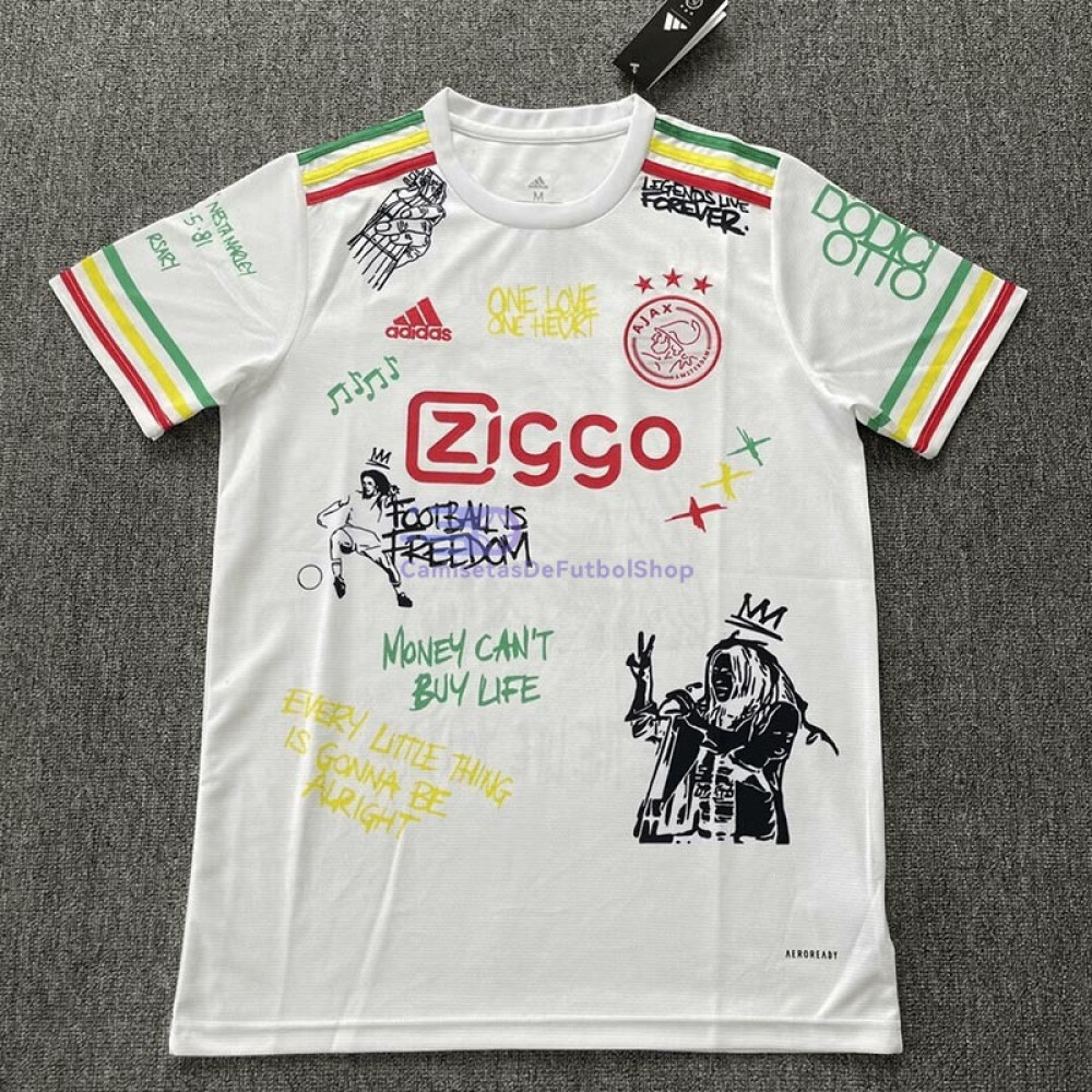 Camiseta Ajax de Ámsterdam 2025 Blanco Edición Conmemorativa