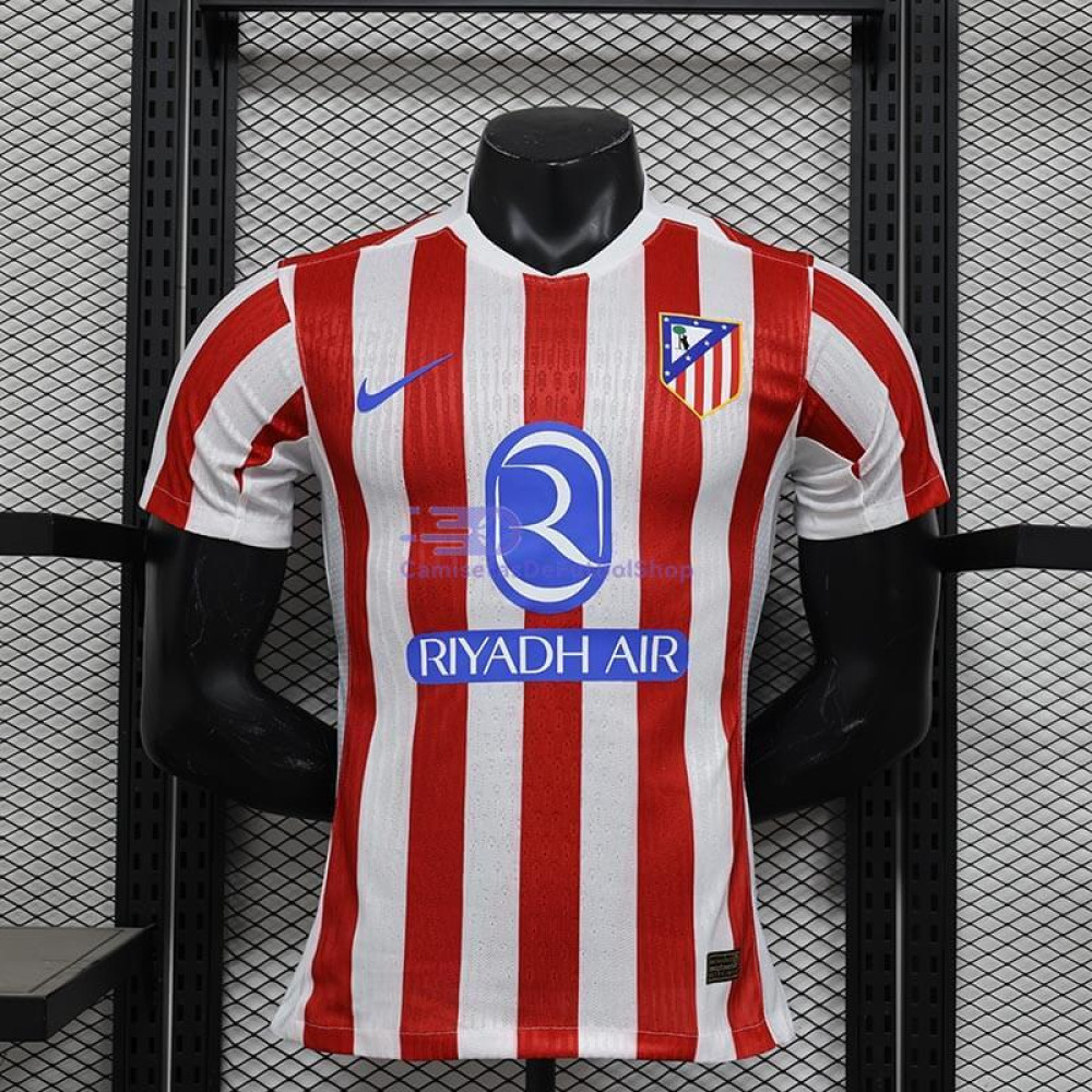 Camiseta Atlético de Madrid 2025/2026 1ª Equipación Rojo/Blanco (EDICIÓN JUGADOR)