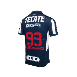 Camiseta Sergio Ramos 93 Monterrey 2024/2025 1ª Equipación Azul/Blanco