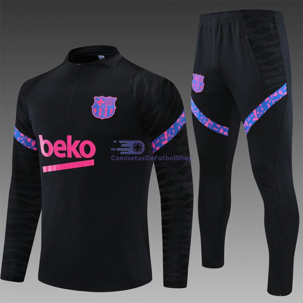 Sudadera De Entrenamiento Barcelona 2021/2022 Kit Negro
