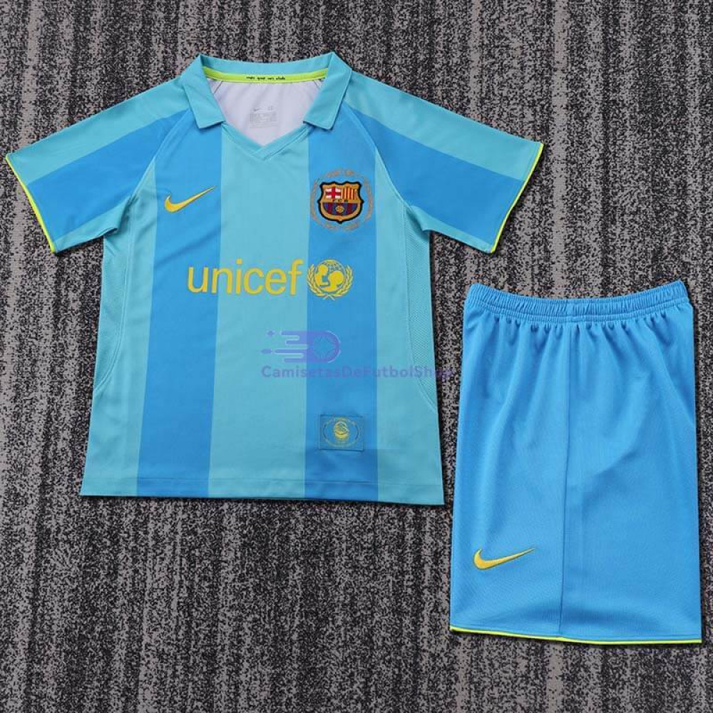 Camiseta Barcelona 07/08 2ª Equipación Retro Niño Kit