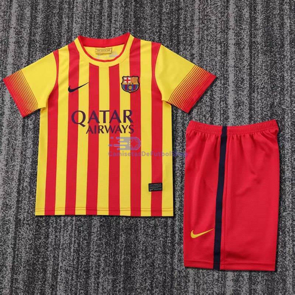 Camiseta Barcelona 13/14 2ª Equipación Retro Niño Kit