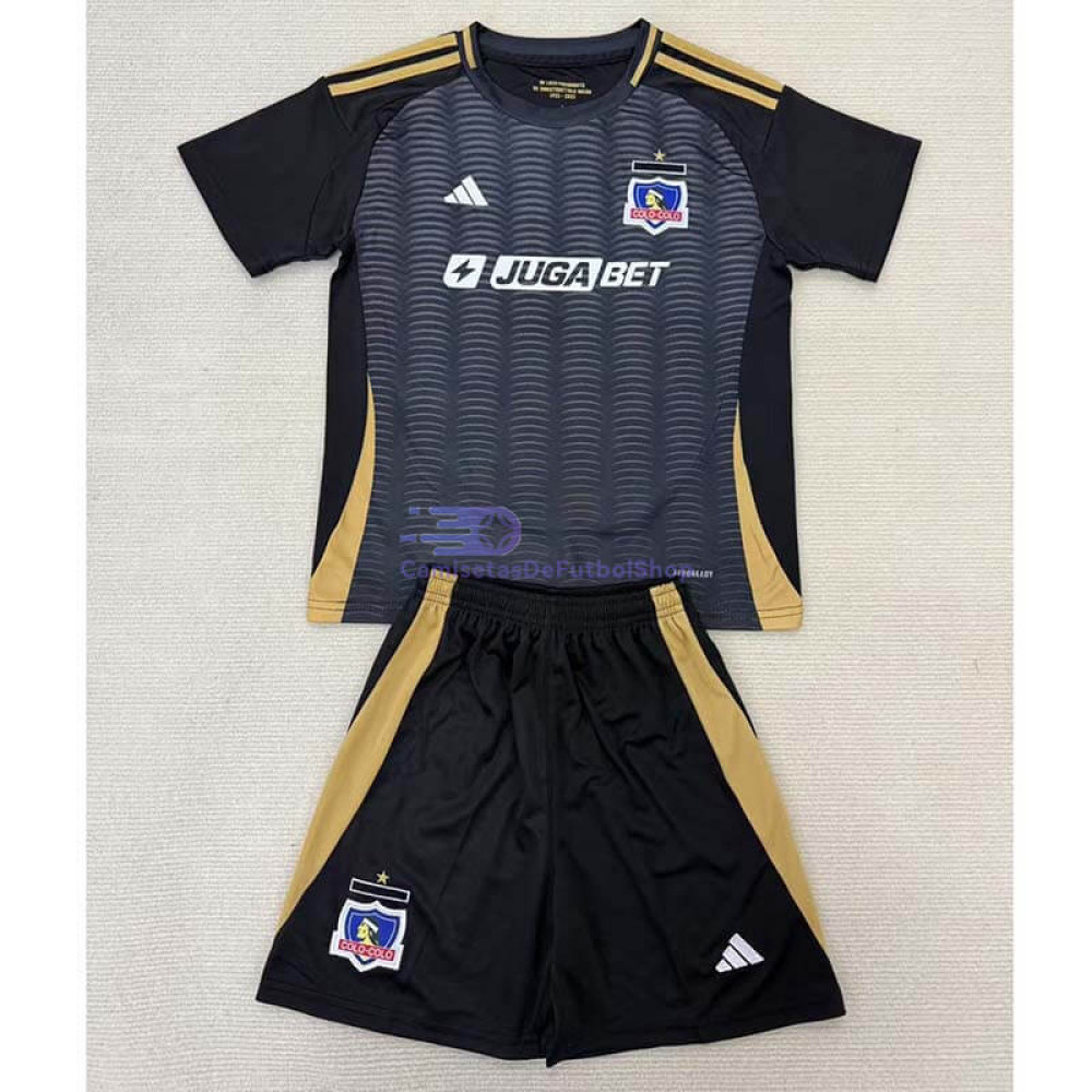 Camiseta Colo-Colo 2025/2026 2ª Equipación Niño Kit Negro