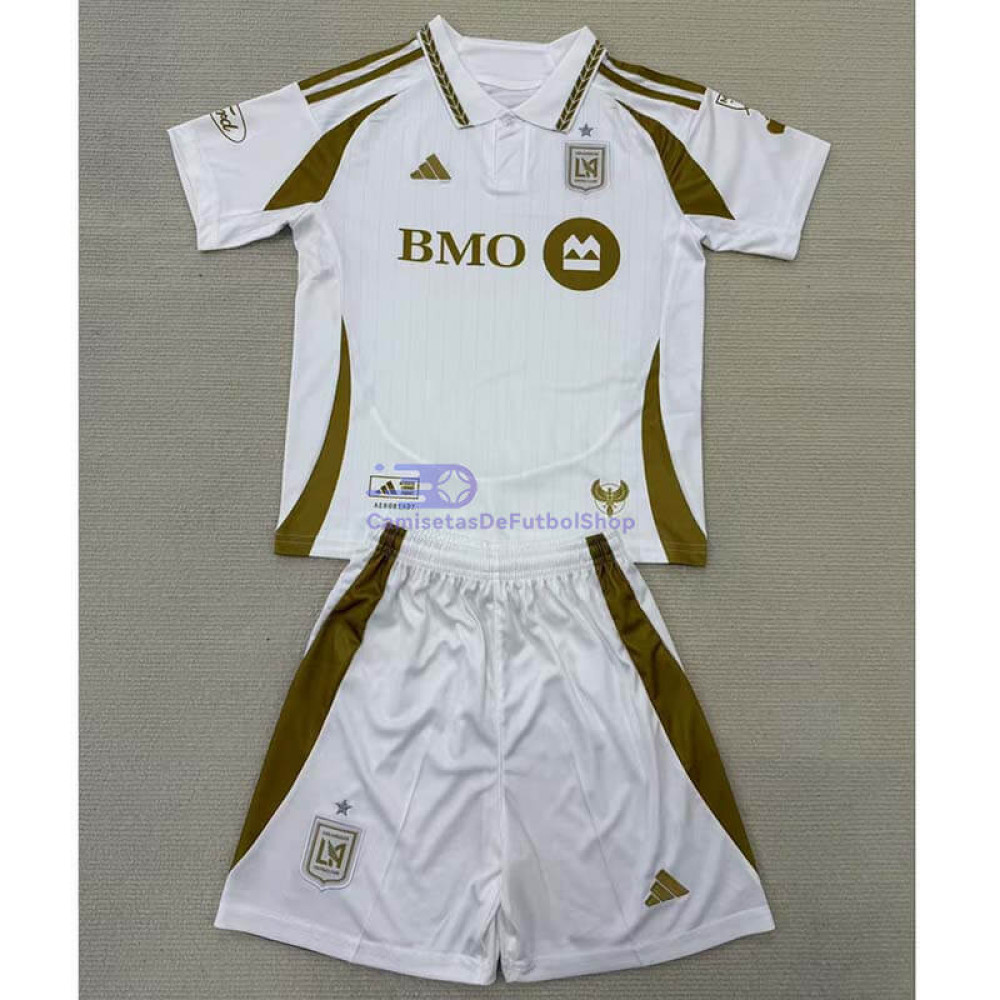 Camiseta Los Angeles FC 2025/2026 2ª Equipación Niño Kit Blanco