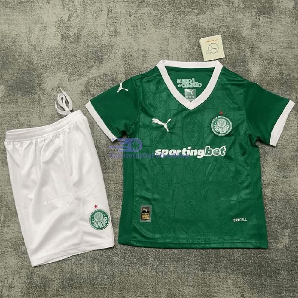 Camiseta Palmeiras 2025/2026 1ª Equipación Niño Kit Verde