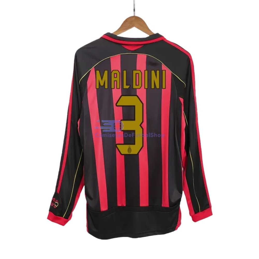 Camiseta MALDINI 3 AC Milan 2006/07 1ª Equipación Retro ML