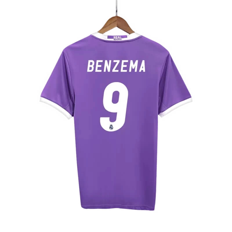 Camiseta BENZEMA 9 Real Madrid 2016/17 2ª Equipación Retro