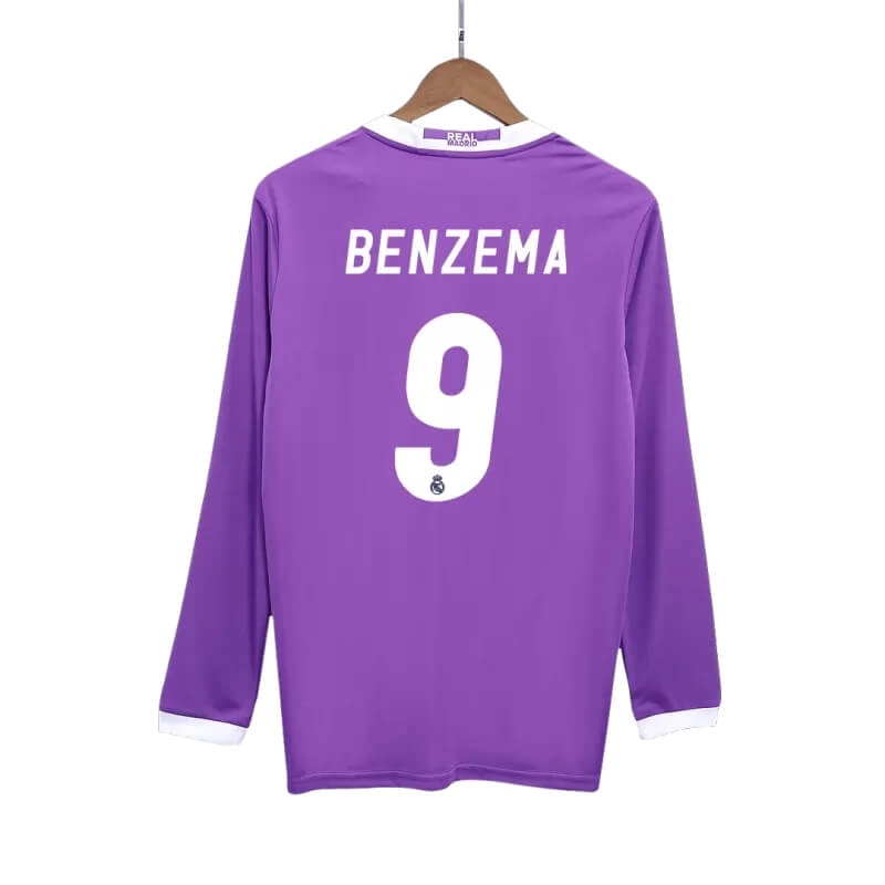 Camiseta BENZEMA 9 Real Madrid 2016/17 2ª Equipación Retro ML