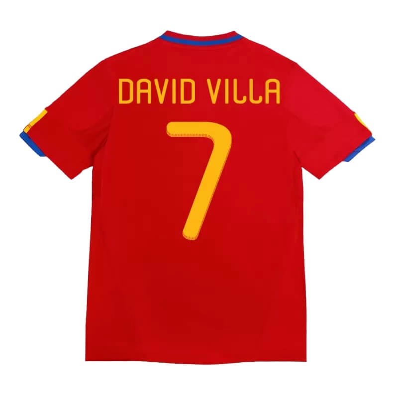 Camiseta DAVID VILLA 7 España 2010 1ª Equipación Retro