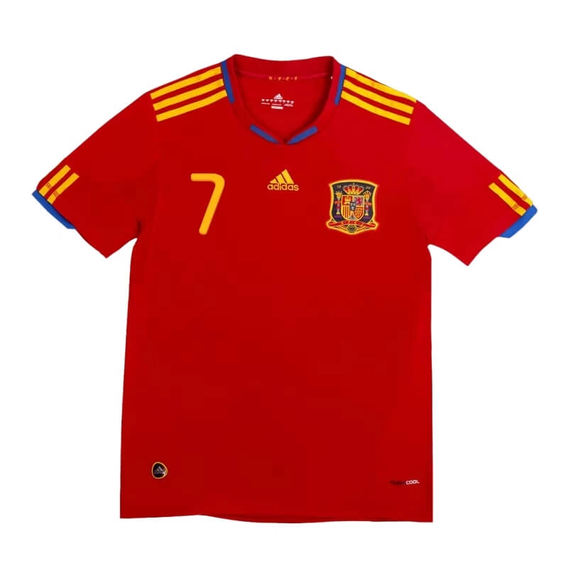 Camiseta DAVID VILLA 7 España 2010 1ª Equipación Retro