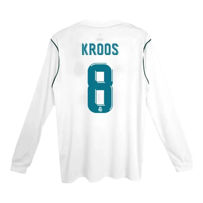 Camiseta KROOS 8 Real Madrid 2017/18 1ª Equipación Retro ML