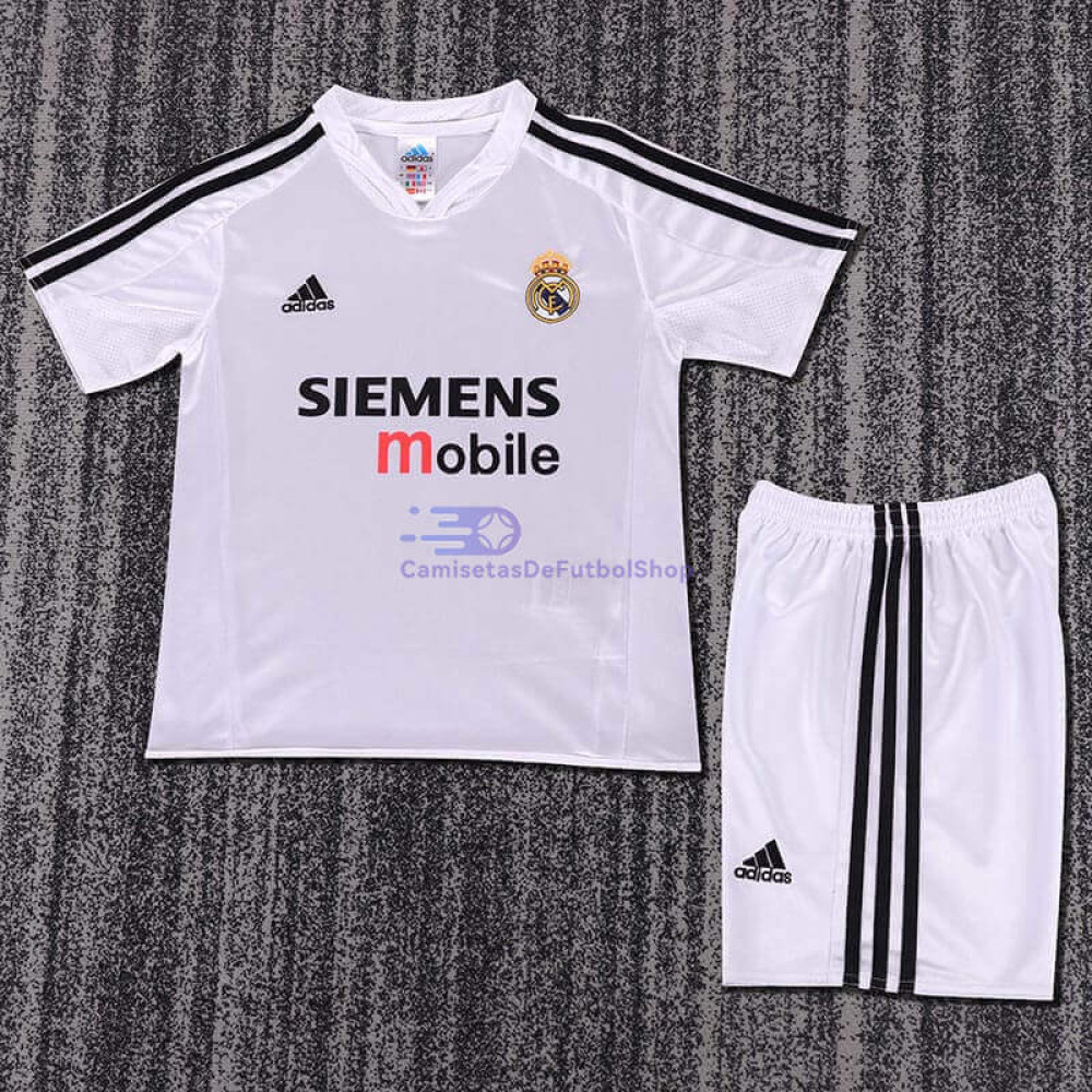 Camiseta Real Madrid 2004/05 1ª Equipación Retro Niño Kit