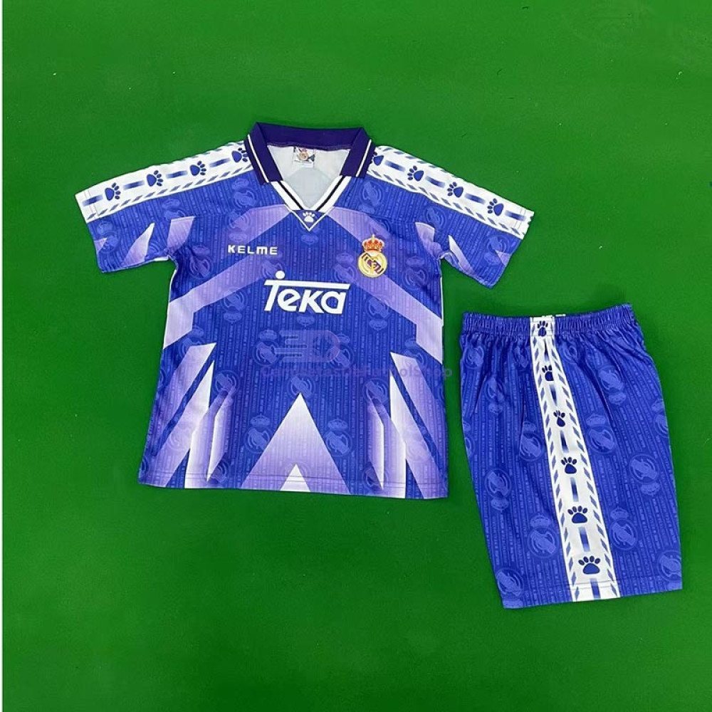 Camiseta Real Madrid 96/97 2ª Equipación Retro Niño Kit