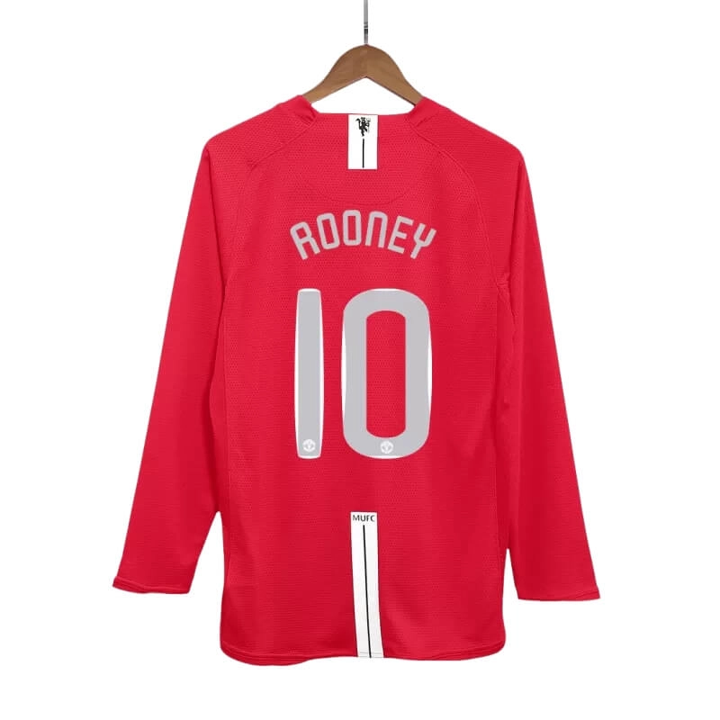 Camiseta ROONEY 10 Manchester United 2007/08 1ª Equipación Retro ML