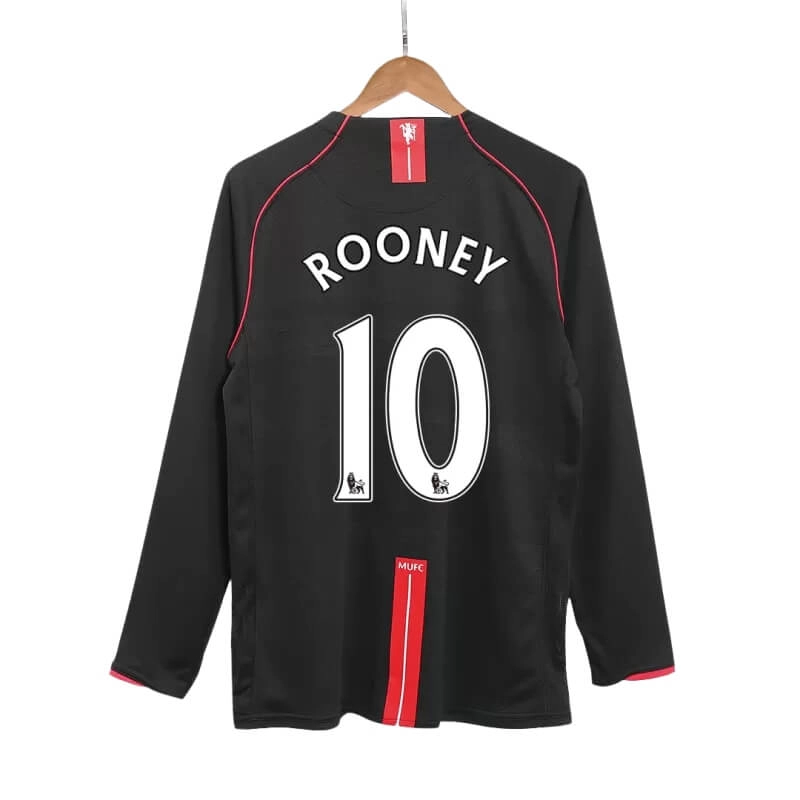 Camiseta ROONEY 10 Manchester United 2007/08 2ª Equipación Retro ML