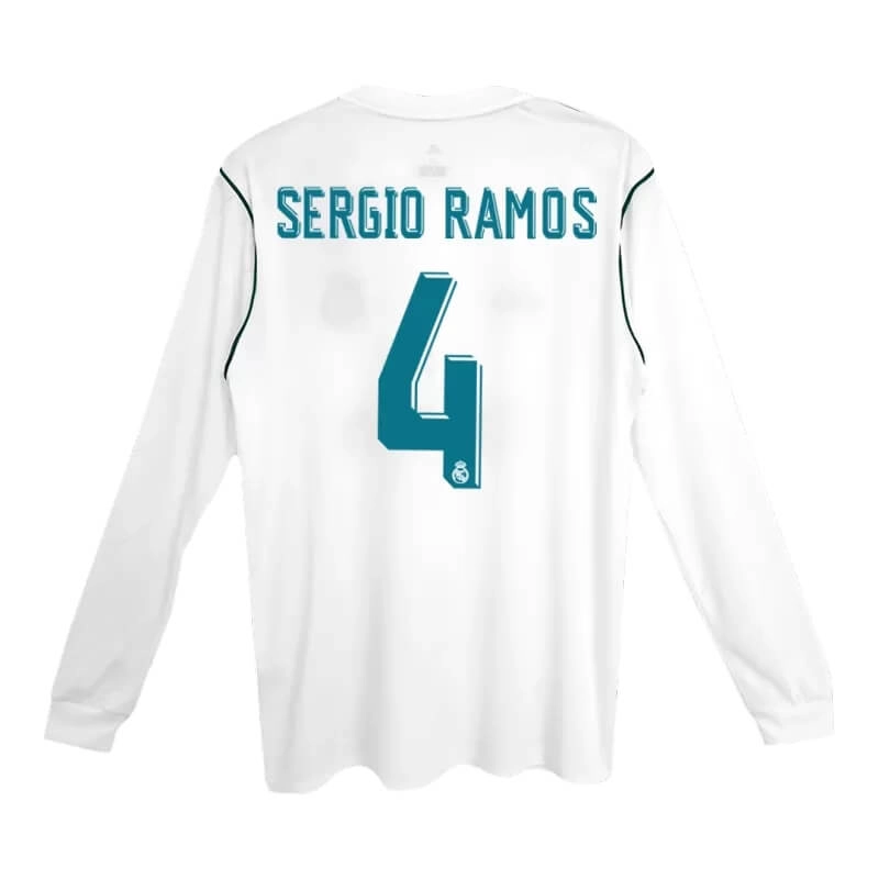 Camiseta SERGIO RAMOS 4 Real Madrid 2017/18 1ª Equipación Retro ML