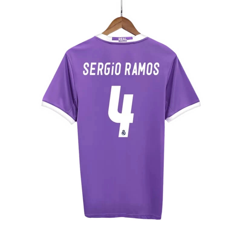 Camiseta SERGIO RAMOS 4 Real Madrid 2016/17 2ª Equipación Retro