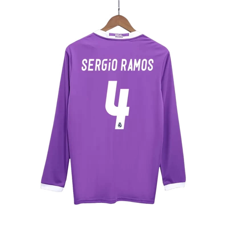 Camiseta SERGIO RAMOS 4 Real Madrid 2016/17 2ª Equipación Retro ML
