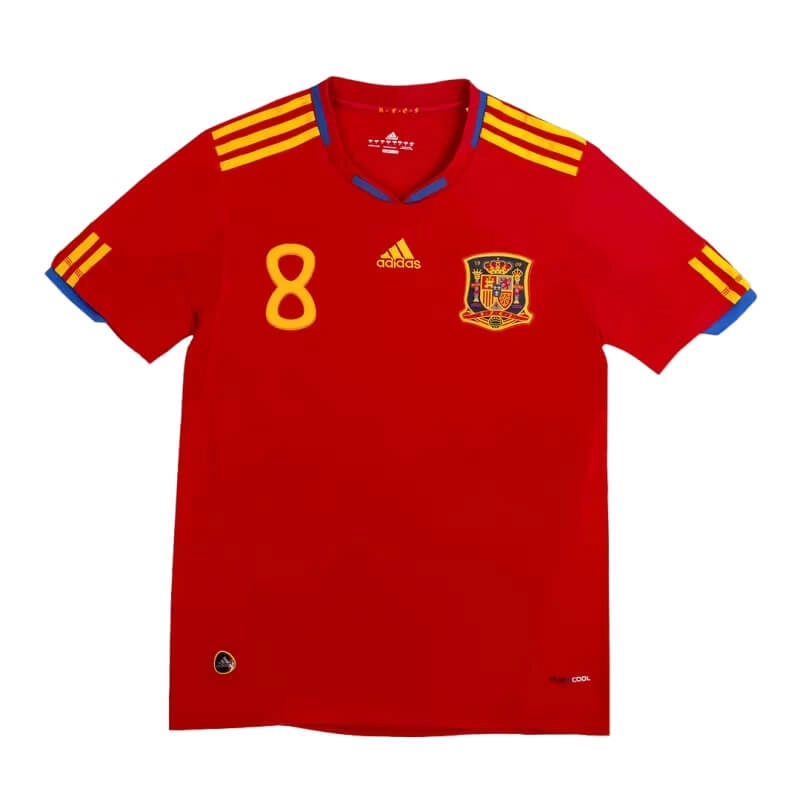 Camiseta XAVI 8 España 2010 1ª Equipación Retro