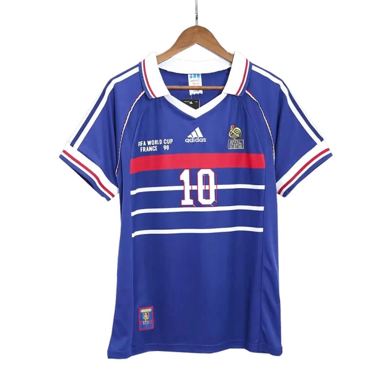 Camiseta ZIDANE 10 Francia 1998 1ª Equipación Retro
