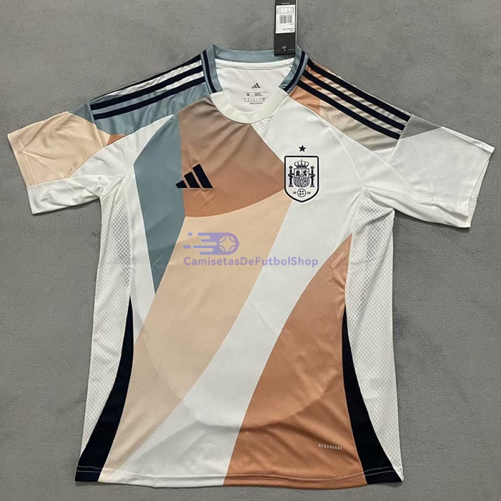 Camiseta España 2025 2ª Equipación la EURO Femenina Blanco/Beige