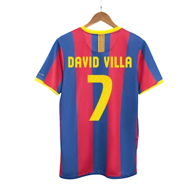 Camiseta DAVID VILLA 7 Barcelona 2010/11 1ª Equipación Retro