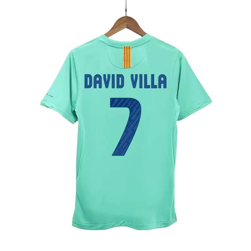 Camiseta DAVID VILLA 7 Barcelona 2010/11 2ª Equipación Retro