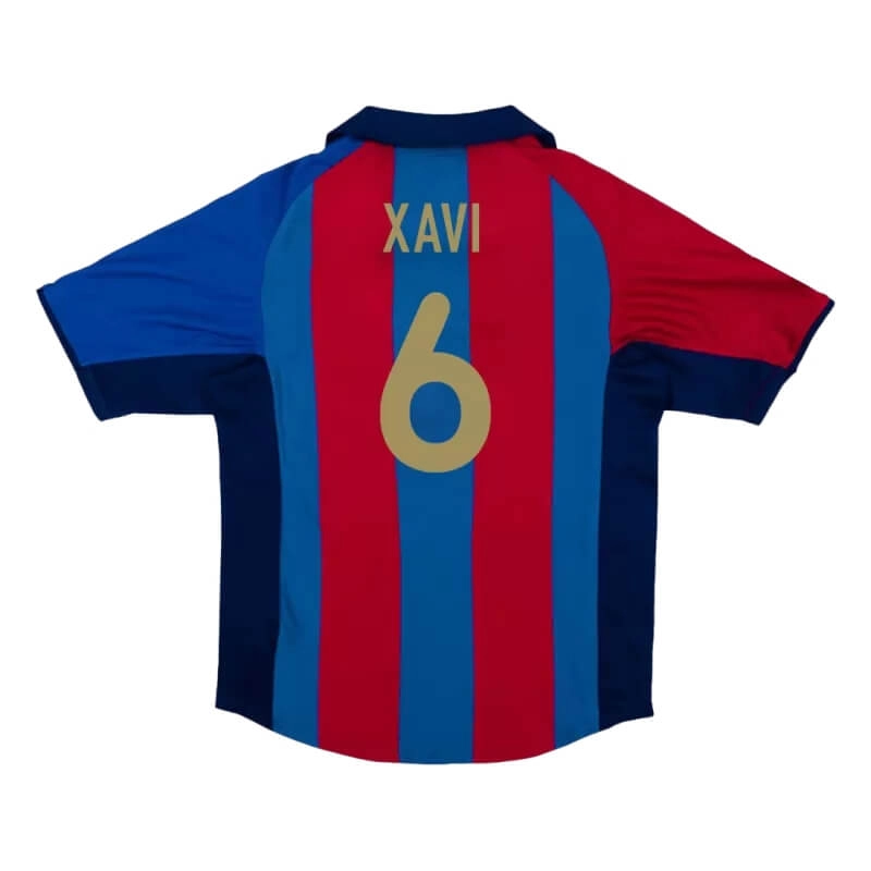Camiseta XAVI 6 Barcelona 2001/02 1ª Equipación Retro