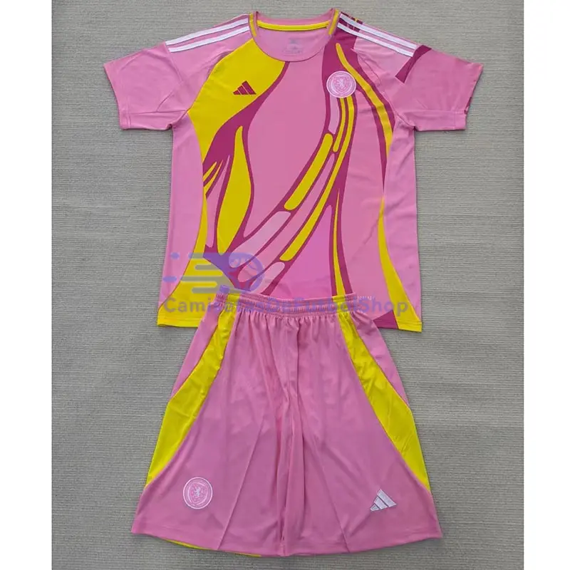 Camiseta Escocia 2025 2ª Equipación la EURO Femenina Niño Kit Rosa