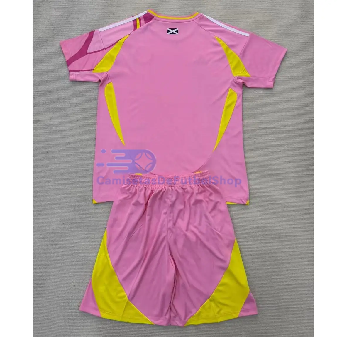Camiseta Escocia 2025 2ª Equipación la EURO Femenina Niño Kit Rosa