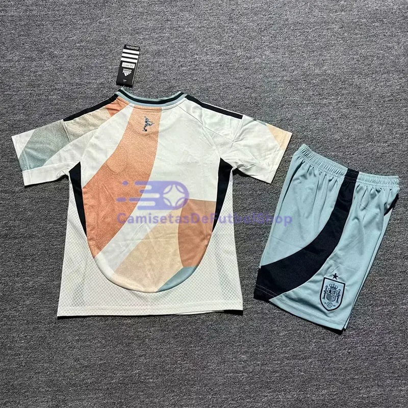 Camiseta España 2025 2ª Equipación la EURO Femenina Niño Kit Blanco/Beige