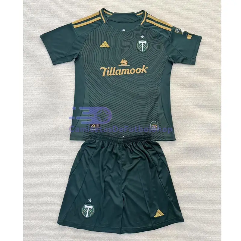 Camiseta Portland Timbers 2025/2026 1ª Equipación Niño Kit Verde