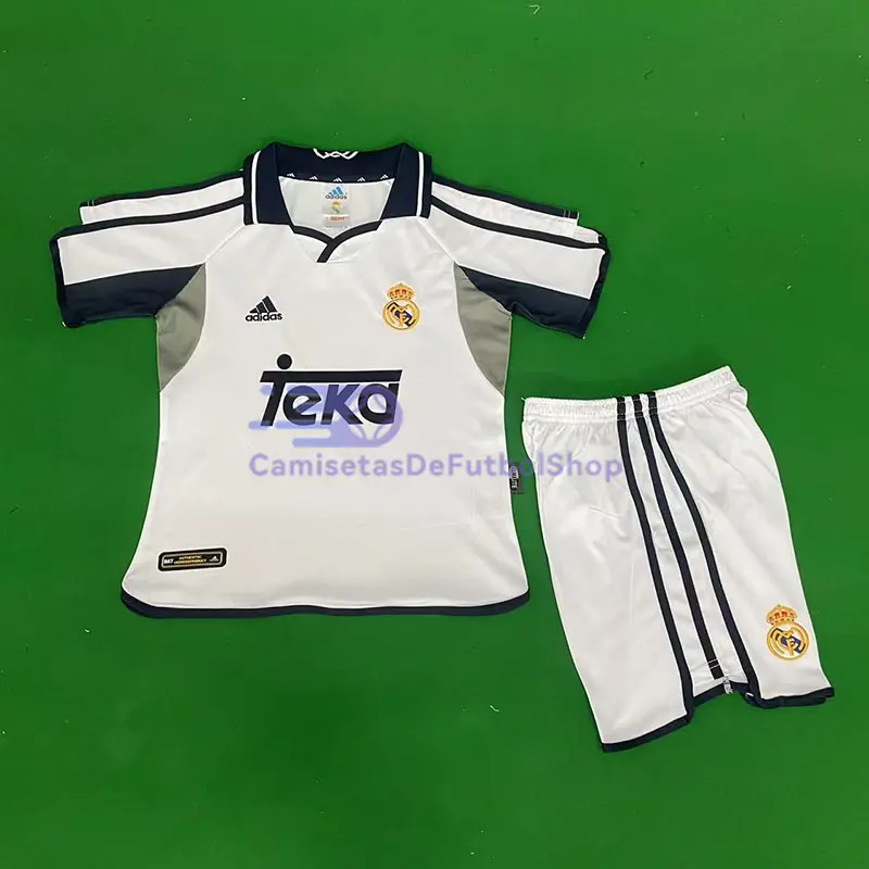 Camiseta Real Madrid 2000/01 1ª Equipación Retro Niño Kit