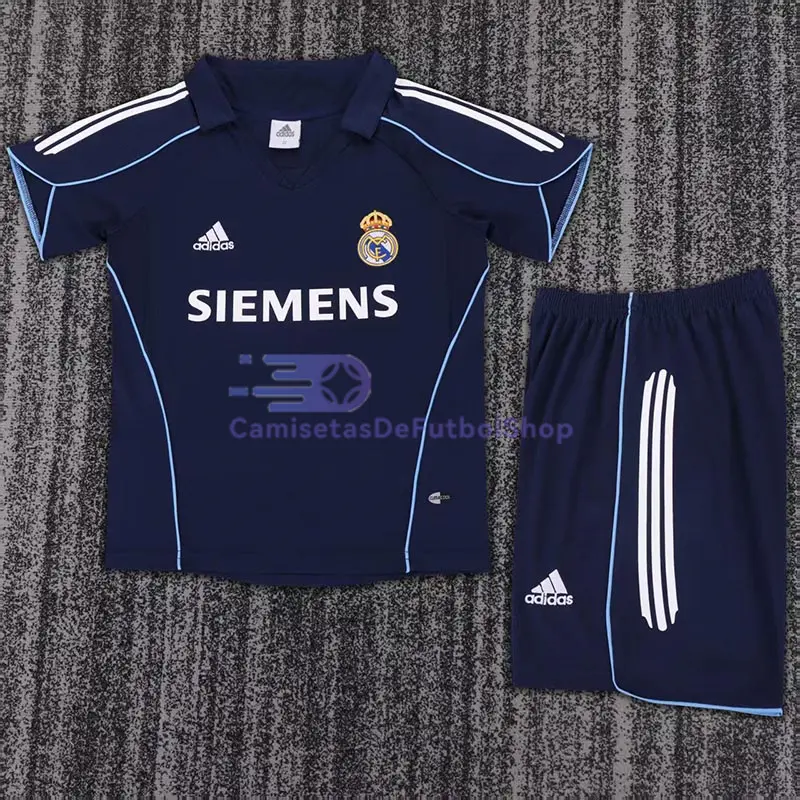 Camiseta Real Madrid 2005/06 2ª Equipación Retro Niño Kit