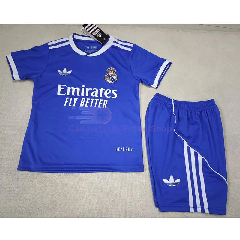 Camiseta Real Madrid Azul 2025/2026 Niño Kit