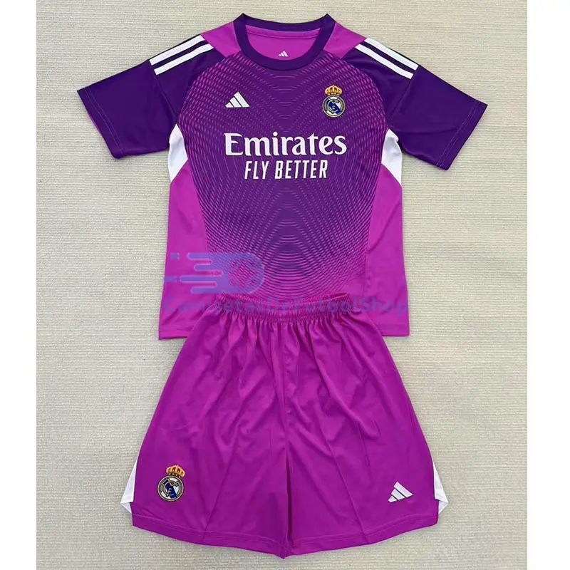 Camiseta Real Madrid Morado 2025/2026 Niño Kit