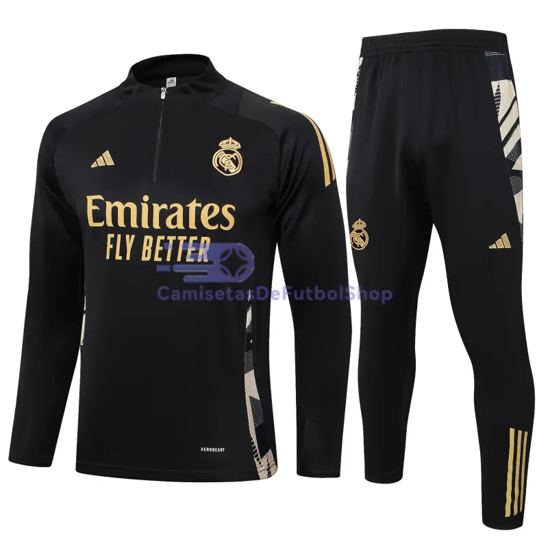 Sudadera de Entrenamiento Real Madrid 2024/2025 Negro/Amarillo