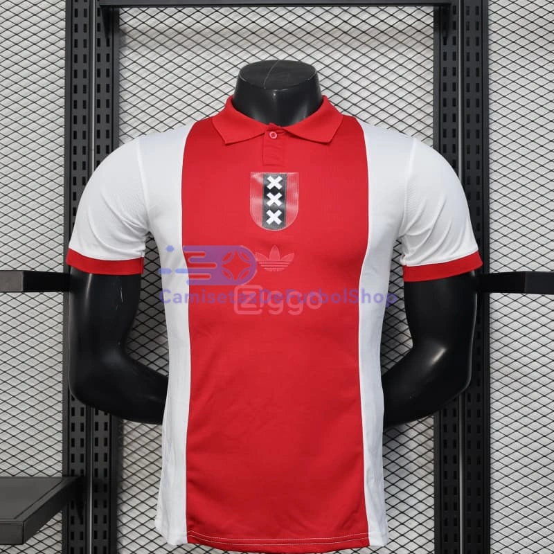Camiseta Ajax 2025 125 Aniversario Edición Rojo/Blanco (EDICIÓN JUGADOR)