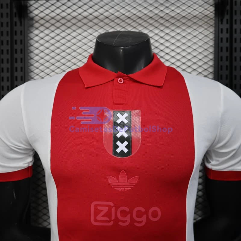 Camiseta Ajax 2025 125 Aniversario Edición Rojo/Blanco (EDICIÓN JUGADOR)