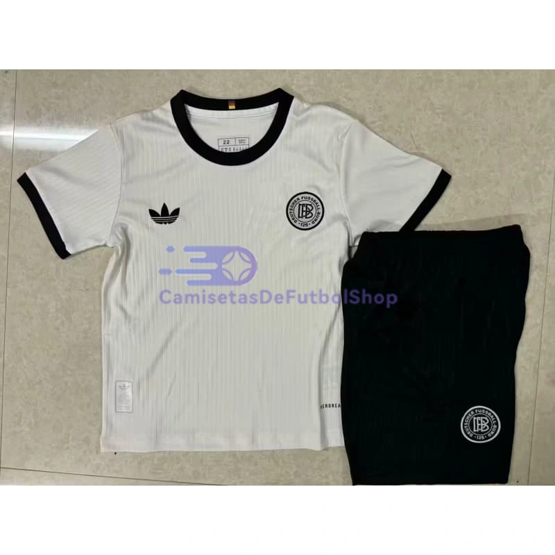 Camiseta Alemania 2025 125 Aniversario Edición Niño Kit Blanco