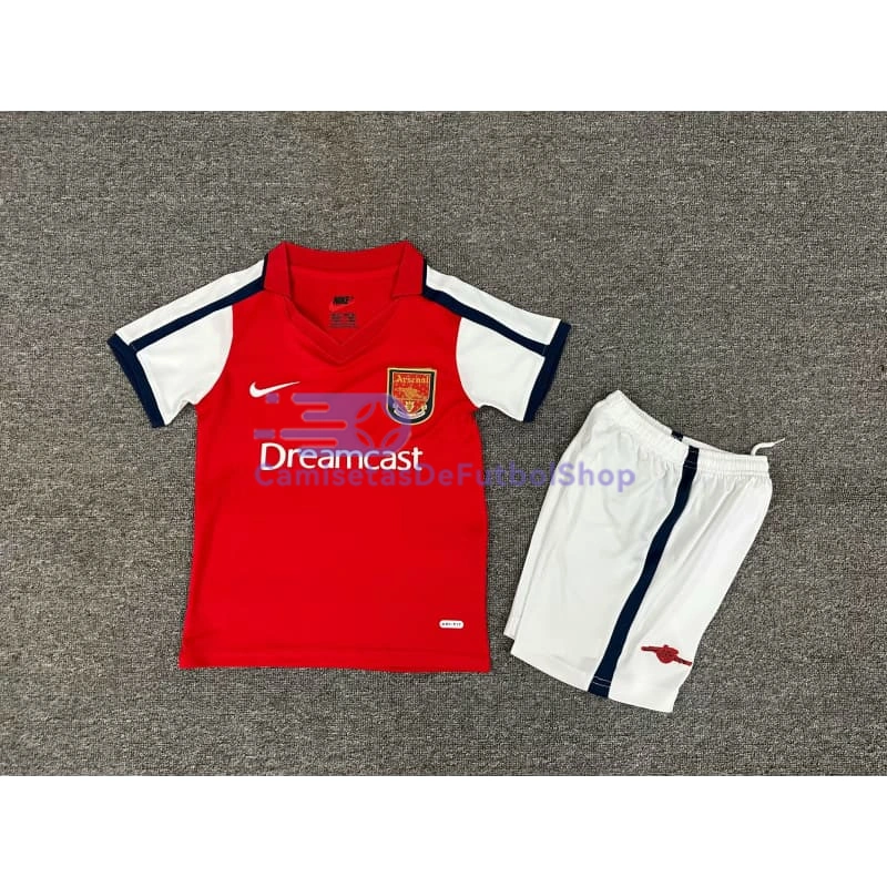 Camiseta Arsenal 2000/02 1ª Equipación Retro Niño Kit Rojo