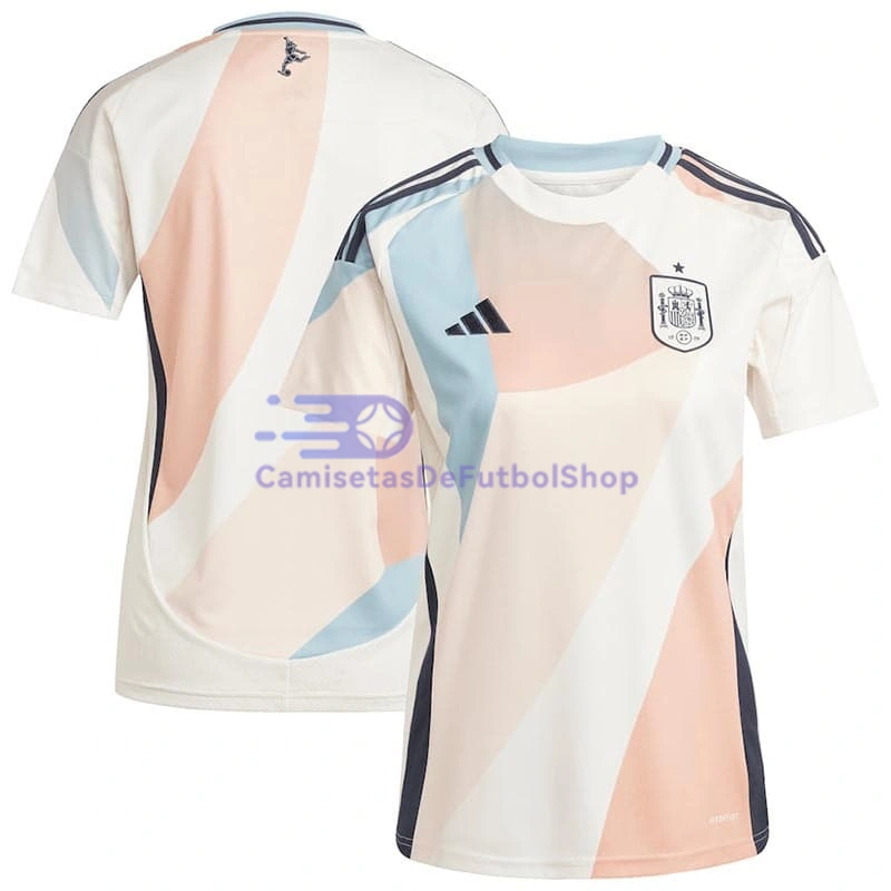 Camiseta España 2025 2ª Equipación la EURO Femenina Mujer Blanco/Beige