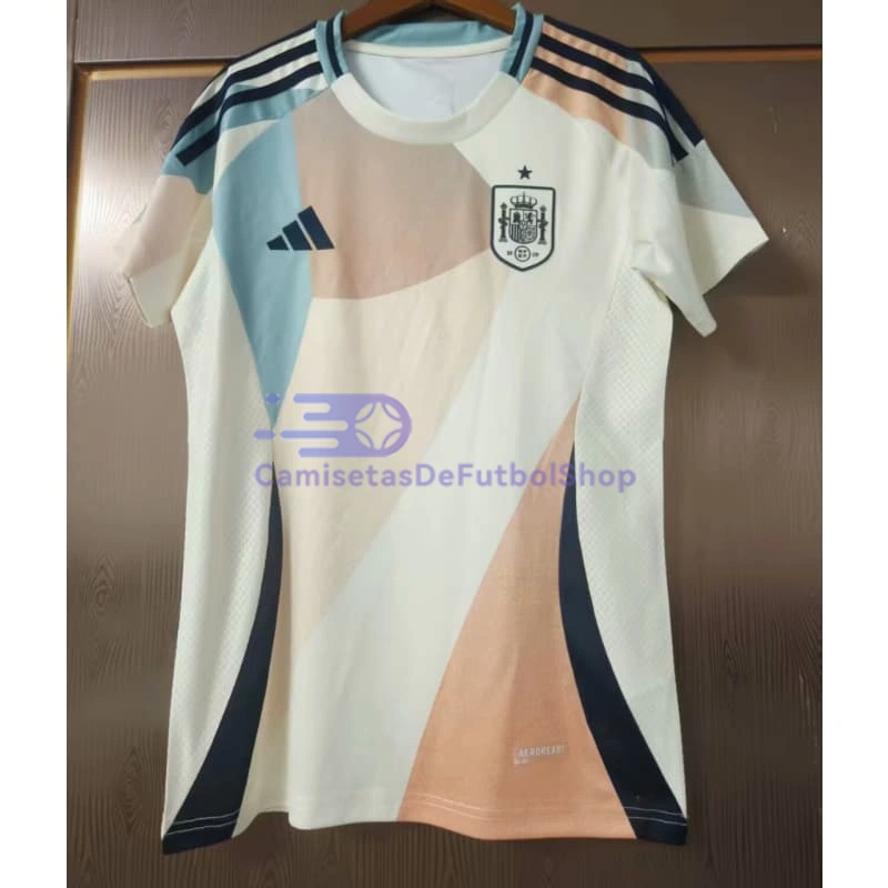 Camiseta España 2025 2ª Equipación la EURO Femenina Mujer Blanco/Beige