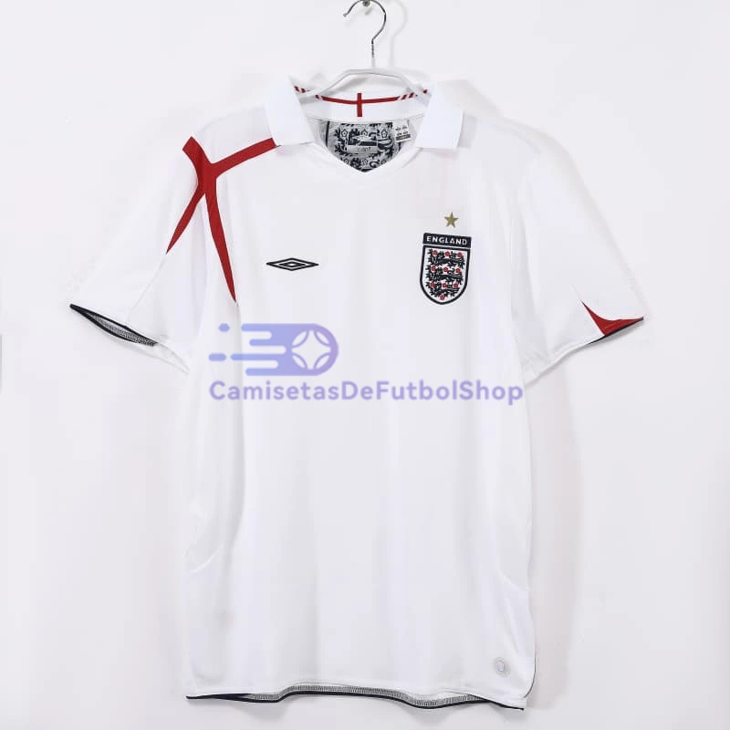 Camiseta Inglaterra 2006 1ª Equipación Retro Blanco