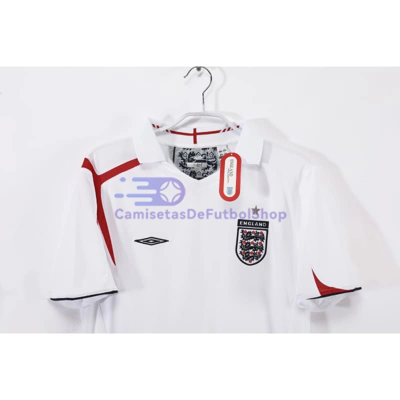 Camiseta Inglaterra 2006 1ª Equipación Retro Blanco