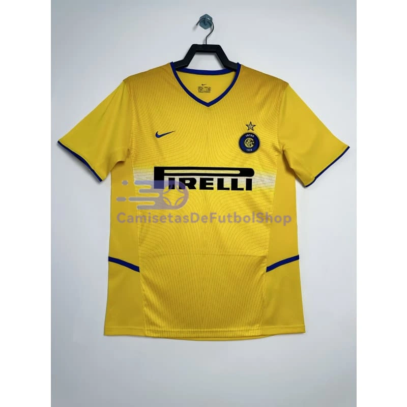Camiseta Inter de Milan 2002/03 3ª Equipación Retro Amarillo