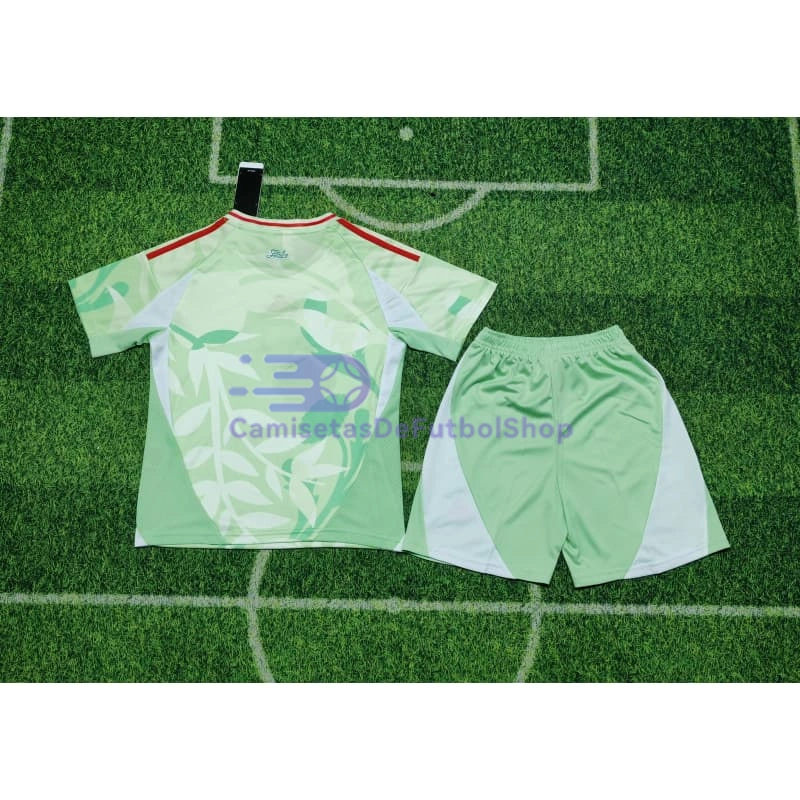Camiseta Italia 2025 2ª Equipación la EURO Femenina Niño Kit Verde