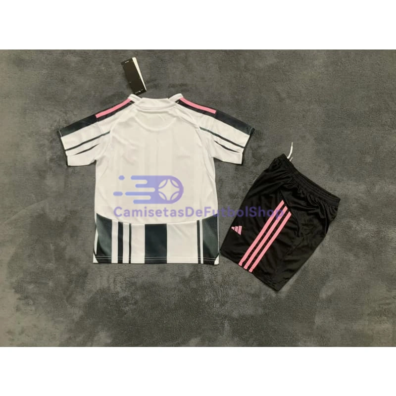 Camiseta Juventus 2025/2026 1ª Equipación Negro/Blanco Niño Kit 