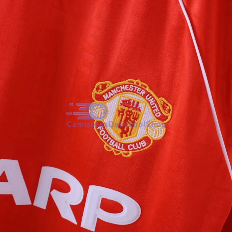 Camiseta Manchester United 1998/00 1ª Equipación Retro Rojo